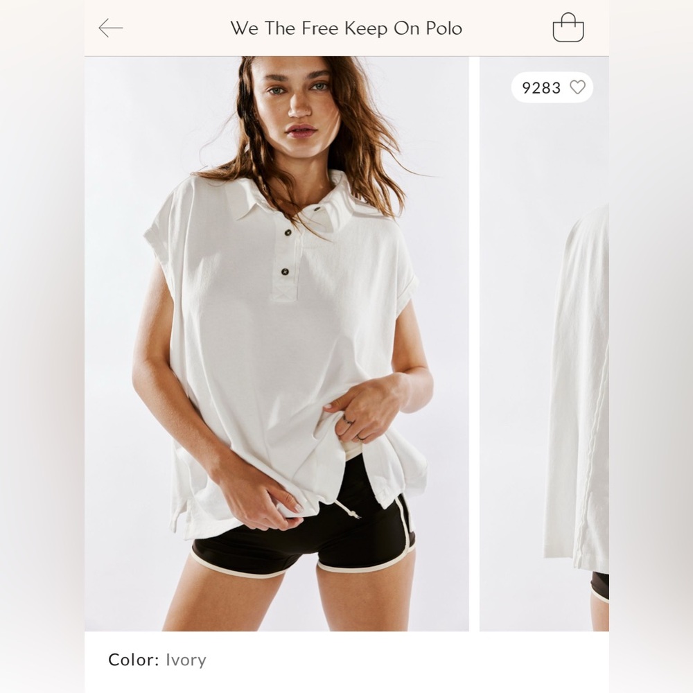 We The Free White Keep On Polo size small